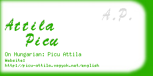 attila picu business card